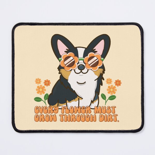 Item preview, Positive Flower Power Corgi designed and sold by breebeedesigns.