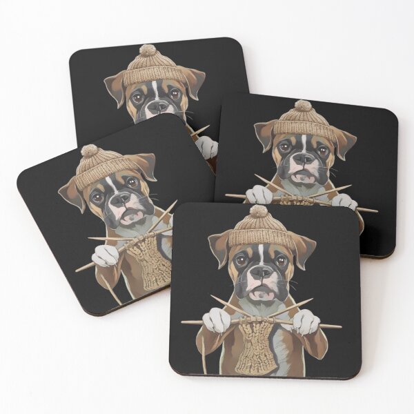 Item preview, Boxer dog knitting designed and sold by JAGA-ALIME.