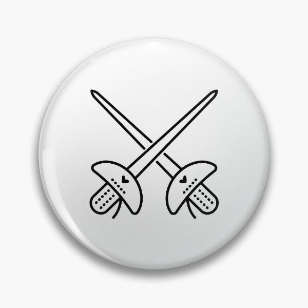 Item preview, Black line fencing illustration designed and sold by OM-lova.