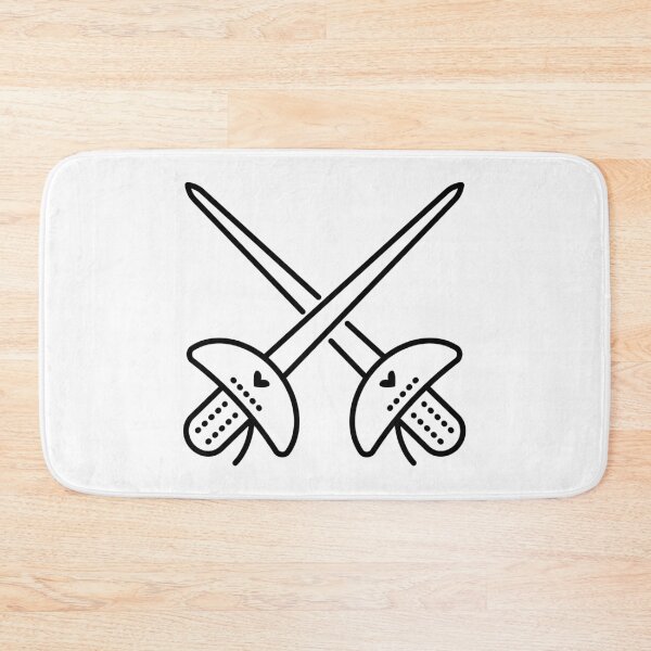 Item preview, Black line fencing illustration designed and sold by OM-lova.