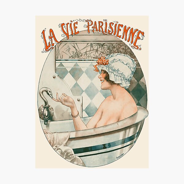 Aperçu de l'œuvre La vie parisienne - A Paris-les-Bains, Illustration de Chéri Hérouard - Art Déco créée et vendue par elektronen.