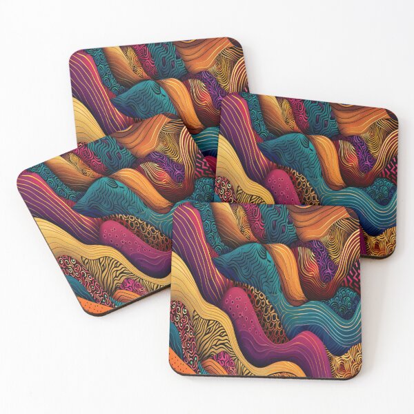 Item preview, Wavy Kitenge Pattern Art designed and sold by BubandAika.