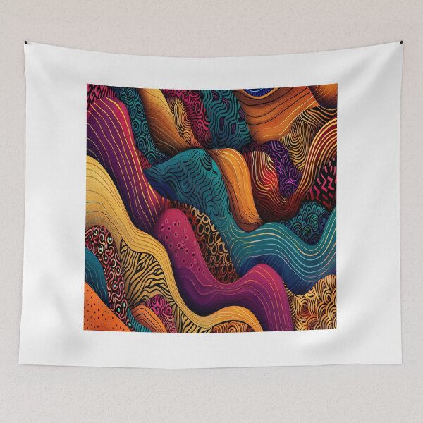 Item preview, Wavy Kitenge Pattern Art designed and sold by BubandAika.