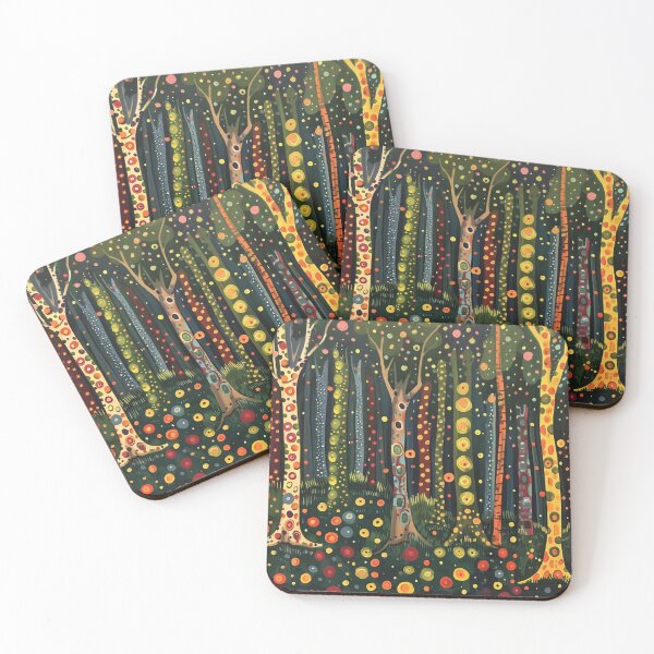 Artikelvorschau, Polka Dot Wald im Folk Art Stil entworfen und verkauft von Neika Shimm Designs.