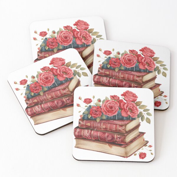 Item preview, Antique Books and Red Roses Art designed and sold by PixelSynch.