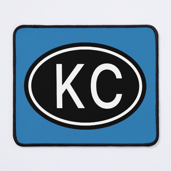 Item preview, KC Initials Monogram Oval White Letters designed and sold by Jeallan Designs.