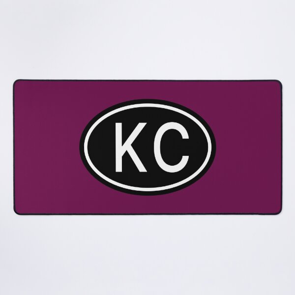 Item preview, KC Initials Monogram Oval White Letters designed and sold by Jeallan Designs.
