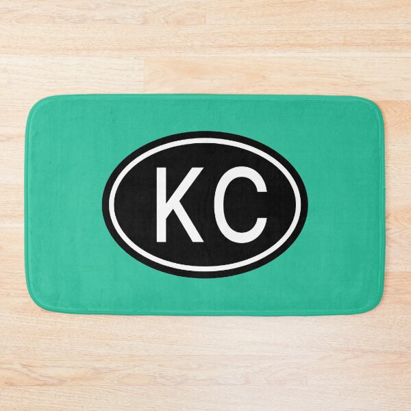 Item preview, KC Initials Monogram Oval White Letters designed and sold by Jeallan Designs.