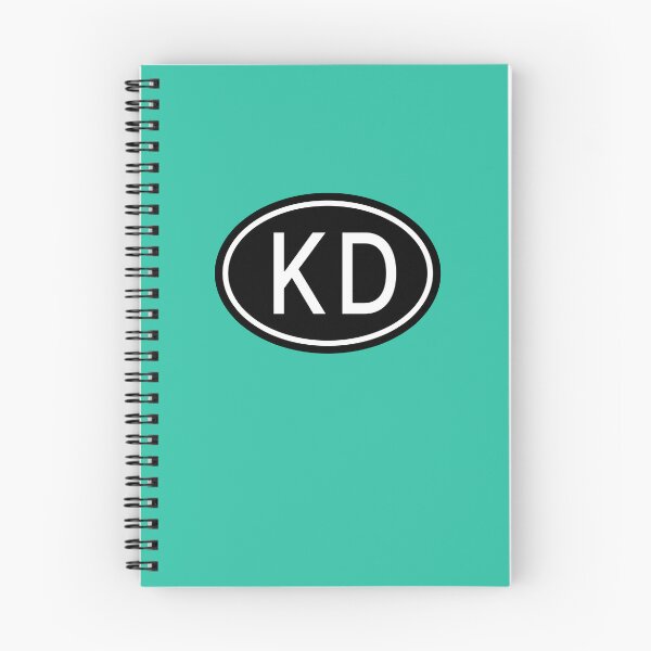 Artikelvorschau, KD Initialen Monogramm ovale weiße Buchstaben entworfen und verkauft von Jeallan Designs.