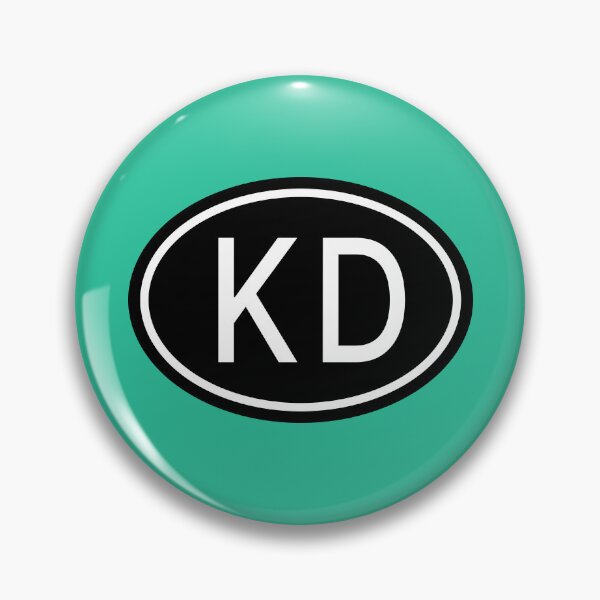 Artikelvorschau, KD Initialen Monogramm ovale weiße Buchstaben entworfen und verkauft von Jeallan Designs.