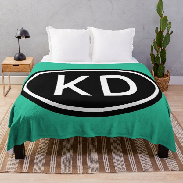 Item preview, KD Initials Monogram Oval White Letters designed and sold by Jeallan Designs.