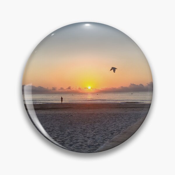 Item preview, sunrise with woman and seagull designed and sold by seasandlands.