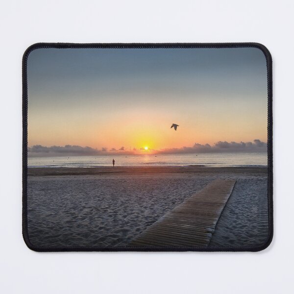 Item preview, sunrise with woman and seagull designed and sold by seasandlands.