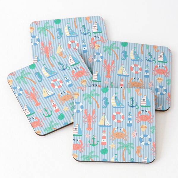 Item preview, Preppy Coastal fun - cute seaside pattern by Cecca Designs designed and sold by Cecca-Designs.
