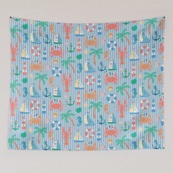 Item preview, Preppy Coastal fun - cute seaside pattern by Cecca Designs designed and sold by Cecca-Designs.