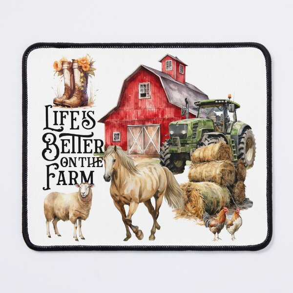 Item preview, Life is better at the farm , watercolor farm  designed and sold by Inktown.