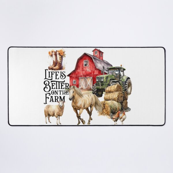 Item preview, Life is better at the farm , watercolor farm  designed and sold by Inktown.