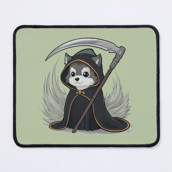 Item preview,  Adorable wolf reaper holding a scythe designed and sold by NiRia Spot.