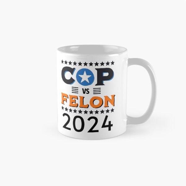 Artikelvorschau, Cop vs Felon 2024 - Harris vs Trump - Präsidentschaftswahl 2024 entworfen und verkauft von Fun-N-Cool-Tees.