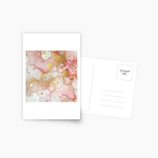 Item preview, MW Pink Alcohol Ink and Gold Stars designed and sold by Mermaid's Whimsy.