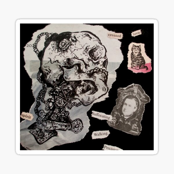 Item preview, Skull Collage Art designed and sold by Amana Yamisha.