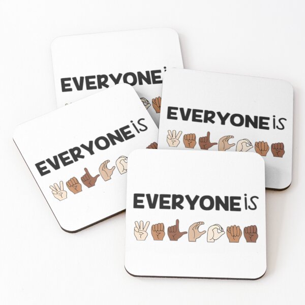 Item preview, everyone is welcome sign language. designed and sold by swiftbinaries.
