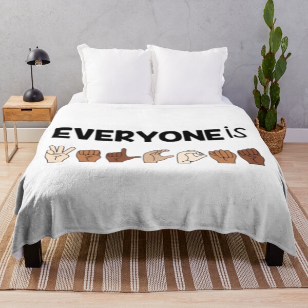Item preview, everyone is welcome sign language. designed and sold by swiftbinaries.