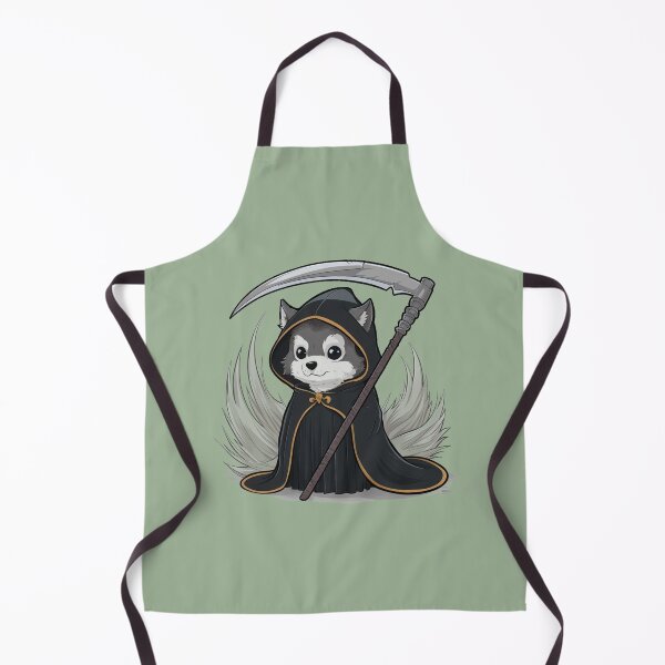 Item preview, Adorable wolf reaper holding a scythe designed and sold by NiRia Spot.