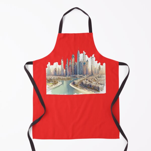 Item preview, Dubai Cityscape 3D Sketch - Towers, Buildings, and Beautiful Parks Close-Up , designed and sold by PaintMeWorld.