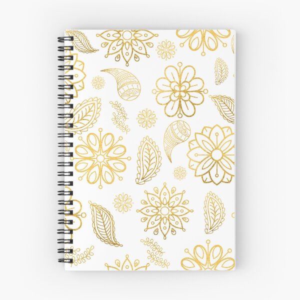 Item preview, Golden flowers pattern designed and sold by wanessacreative.