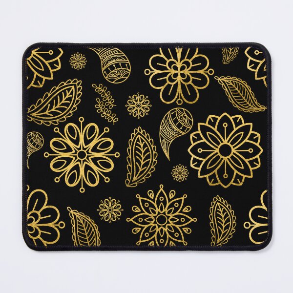 Item preview, Golden flowers pattern designed and sold by wanessacreative.