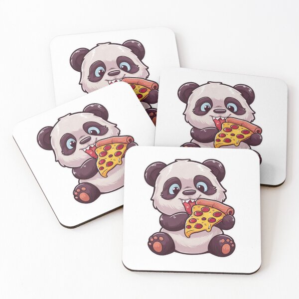 Item preview, panda eating pizza designed and sold by Eternalski.