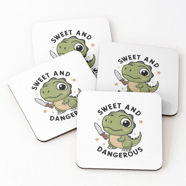 Item preview, Cute Small Dino with Knife - Sweet And Dangerous designed and sold by MaateoDesign.