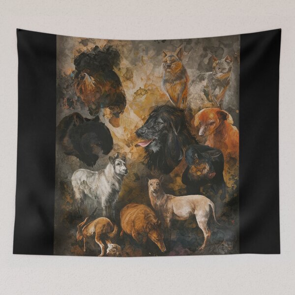 Item preview, Whirlwind of Surreal Beasts | Baroque | Rembrandt | Chiaroscuro designed and sold by RedCircleArt.