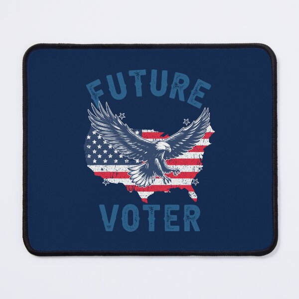 Item preview, Bold and Striking Patriotic American Pride Distressed Grunge American Flag and Bald Eagle FUTURE VOTER Design for the Youth and True American Souls designed and sold by zenturtlemerch.
