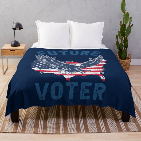 Item preview, Bold and Striking Patriotic American Pride Distressed Grunge American Flag and Bald Eagle FUTURE VOTER Design for the Youth and True American Souls designed and sold by zenturtlemerch.