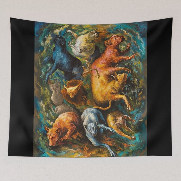 Item preview, Fantastical and  Surreal Beasts | Baroque | Rembrandt | Chiaroscuro | Classical Paintings designed and sold by RedCircleArt.