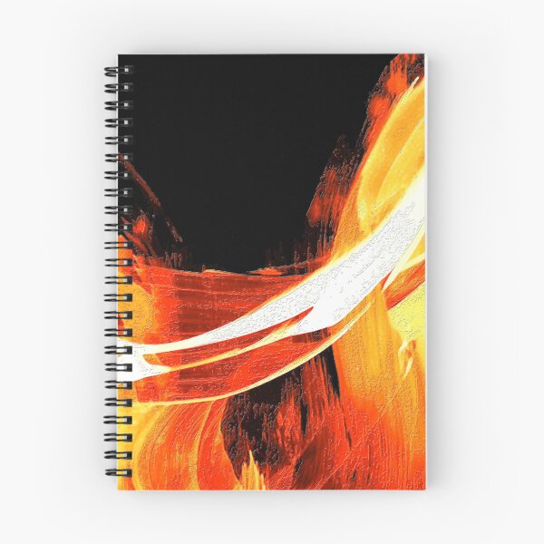 Item preview, Fire Water On Black 4 Orange Abstract Art Painting designed and sold by Sharon Cummings Art.