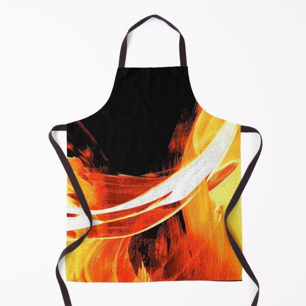 Item preview, Fire Water On Black 4 Orange Abstract Art Painting designed and sold by Sharon Cummings Art.