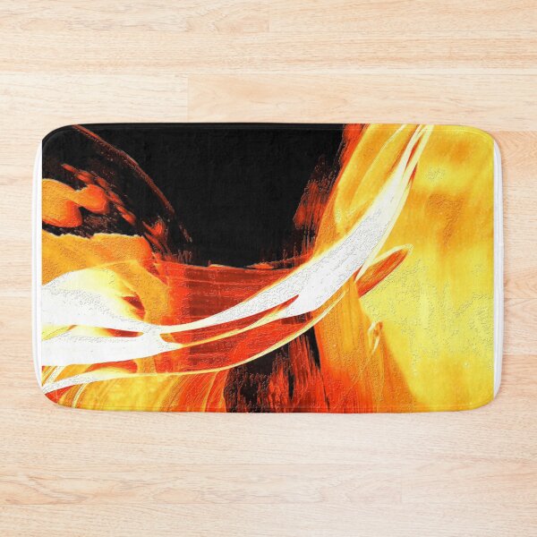 Item preview, Fire Water On Black 4 Orange Abstract Art Painting designed and sold by Sharon Cummings Art.