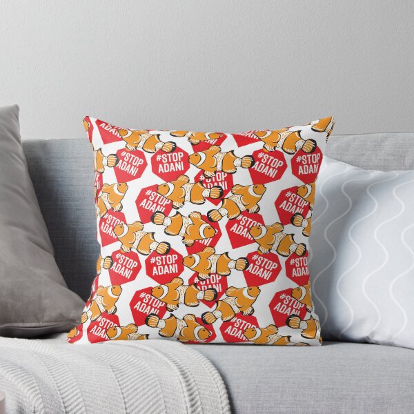 #StopAdani not Nemo Throw Pillow