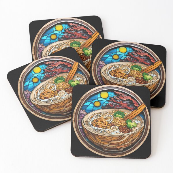Item preview, Stained Glass Ramen Bowl 3D - Graffiti Style Pyrography designed and sold by Monika Turemka.