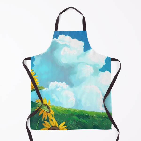 Item preview, Sunflower Anime Clouds Grass Scenery Nature designed and sold by AsiaTownStore.