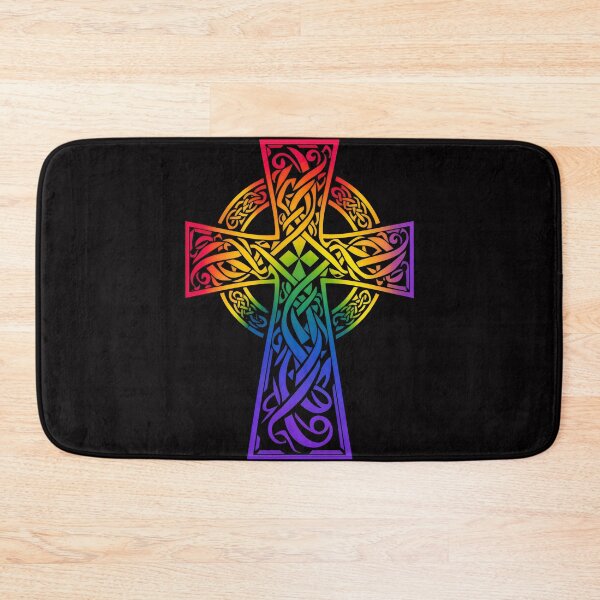 Aperçu de l'œuvre Motif de croix celtique arc-en-ciel créée et vendue par CELTIC-DESIGNS.