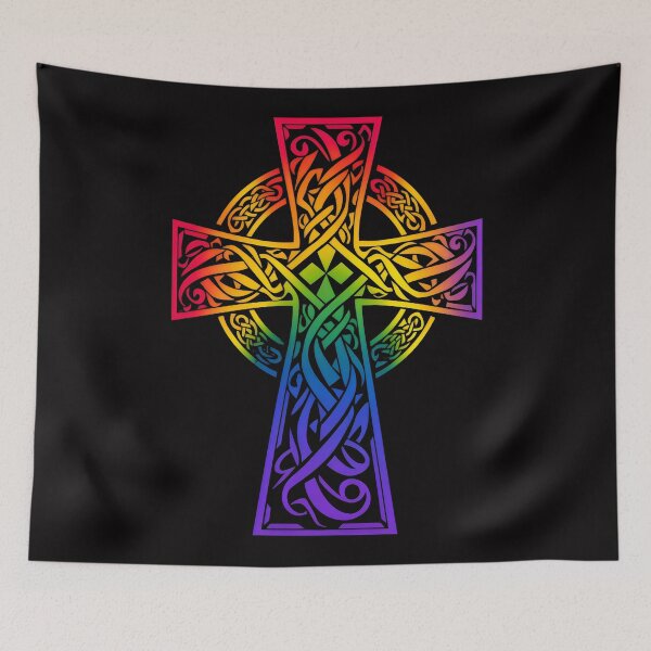 Item preview, Rainbow Celtic Cross Design designed and sold by CELTIC-DESIGNS.