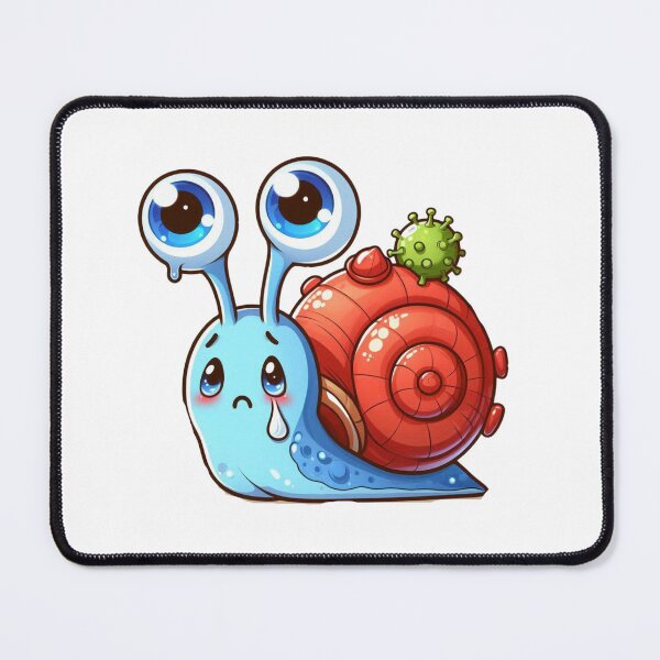 Item preview, cute blue snail - sick snail designed and sold by Constructive27.