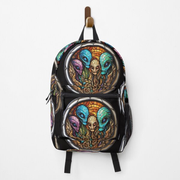 Item preview, Stained Glass Aliens 3D - Graffiti Style Pyrography designed and sold by Monika Turemka.