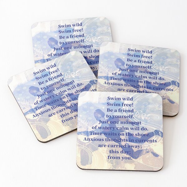 Item preview,  Swim Wild Swim Free Poem by Jenny Meehan  designed and sold by Jenny Meehan Art Prints and Patterns  .