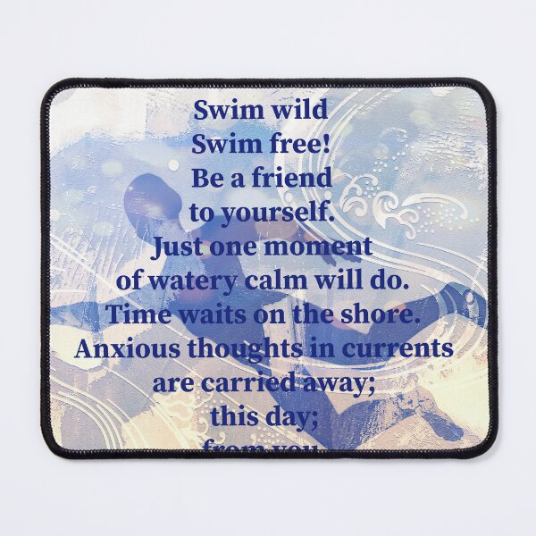 Item preview,  Swim Wild Swim Free Poem by Jenny Meehan  designed and sold by Jenny Meehan Art Prints and Patterns  .