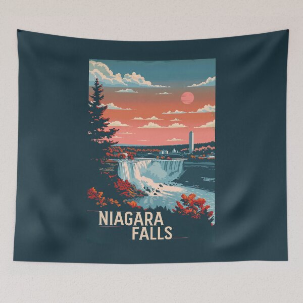 Item preview, A Vintage Travel Illustration of Niagara Falls - Canada  designed and sold by GoodOldVintage.